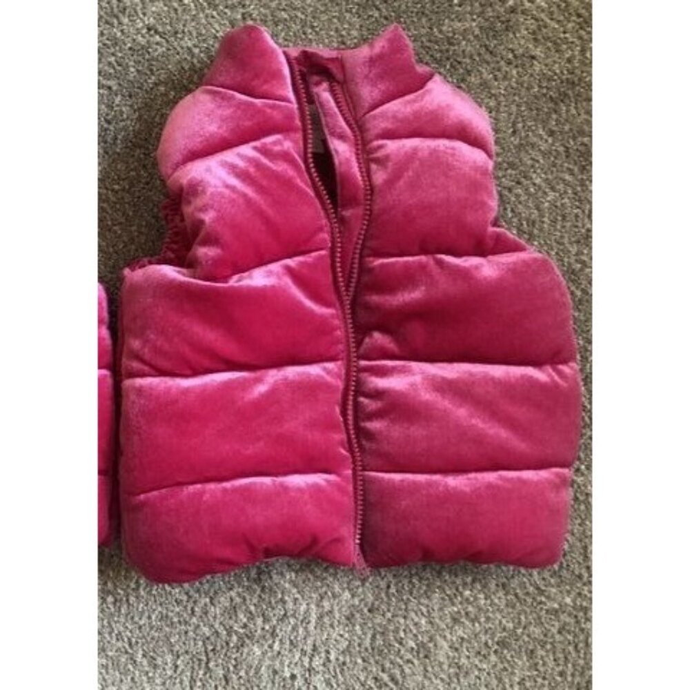 Pink Velvet Puffer Vest